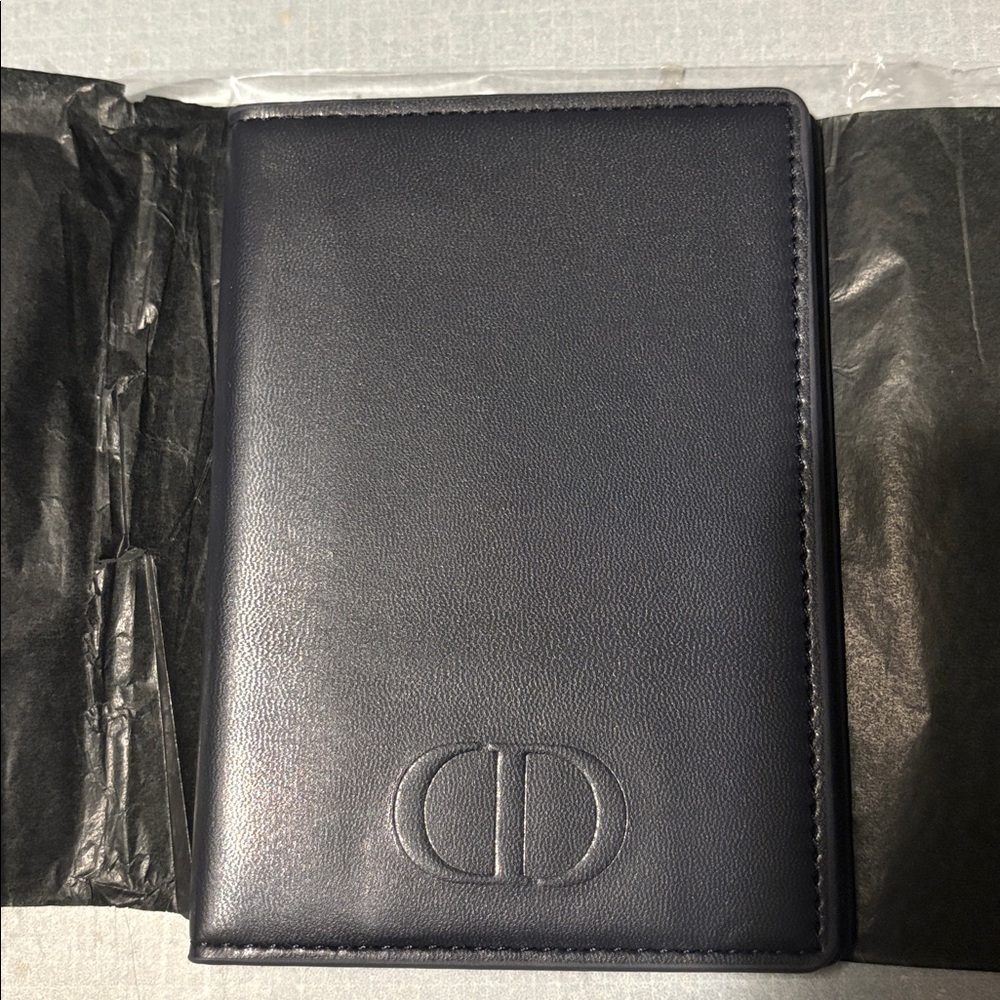 Dior New Navy Leather Passport Holder
